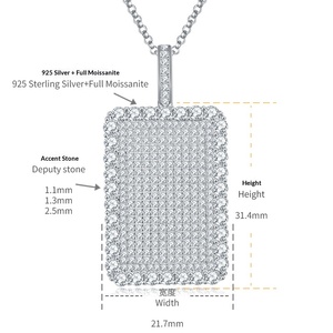 Collier pendentif en <span class=keywords><strong>or</strong></span> en forme de U entièrement serti de moissanite, style européen-américain, accessoires de mode de marque, style de rappeur, d'<span class=keywords><strong>occasion</strong></span> - Product Image 6