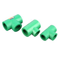 20 25 32 40 50 63 75 90 110 160mm Green Pipe Fittings PPR Tee Coupling Elbow in Connector