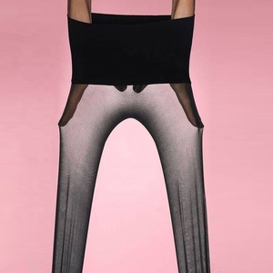 Devrim niteliğinde 360 derece dikişsiz şeffaf ince naylon 66 tozsuz kadın külotlu çorabı - Product Image 2