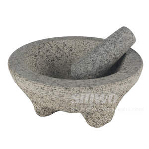 Mortero grande de servicio pesado y mortero de granito <span class=keywords><strong>Molcajete</strong></span> grande - Product Image 3