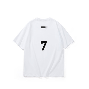 Lettre de <span class=keywords><strong>flocage</strong></span> personnalisée Streetwear marque 100% coton t-shirt homme lourd surdimensionné essentiel t-shirt - Product Image 3