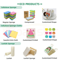 Éponge de nettoyage de cuisine en cellulose super absorbante Foamstar, 2 pièces, avec tampon à récurer au sable