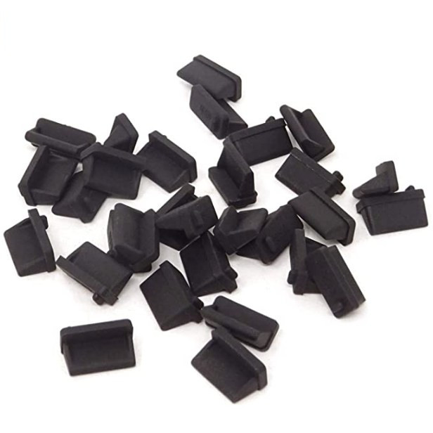 New Design Black Rubber USB Port Cover Dust Plug High Flexibility and Elasticity USB Port Dust Protection Cover