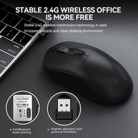 Ratón Inalámbrico T-WOLF X8 para Juegos y Oficina, Batería de 500 mAh, 2.4G BT, Diseño Ergonómico, Ratón Recargable con Pegatinas de Graffiti