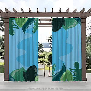 <span class=keywords><strong>Tende</strong></span> Semi-Oscuranti con Motivo Foglie Tropicali, <span class=keywords><strong>Tende</strong></span> Termoisolanti con Foglie di Palma Monstera Verdi, Drappeggi <span class=keywords><strong>per</strong></span> Finestre con Piante Botaniche - Product Image 2