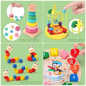 5-6 Cái/bộ Montessori Đồ Chơi Gỗ Cho Bé Trai Bé Gái Tặng Bé Phát Triển Trò Chơi Gỗ Xếp Hình Cho Trẻ Em Giáo Dục Đồ Chơi Học Tập - Product Image 3
