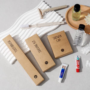 Kit d'<span class=keywords><strong>hôtel</strong></span> portable biodégradable en paille de blé, le mieux noté, de haute qualité, kit de voyage écologique, peigne en paille et kit de rasage - Product Image 1