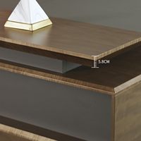 Vente en gros Bureau d'angle esthétique moderne de luxe en L Table de direction en bois massif durable pour patron directeur avocat