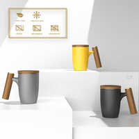 Juego de Tazas de Café y Té Reutilizables de Porcelana de Alta Calidad de 450 ml, Infusor de Acero Inoxidable de Grado Alimenticio, Diseño Minimalista de Lujo, Caja de Regalo