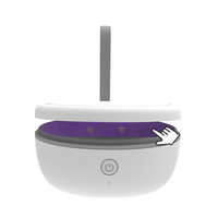 Boîte de rangement portable pour prothèses dentaires à piles avec stérilisateur UV et quatre lampes LED pour l'entretien des appareils de rétention – Fourniture OEM
