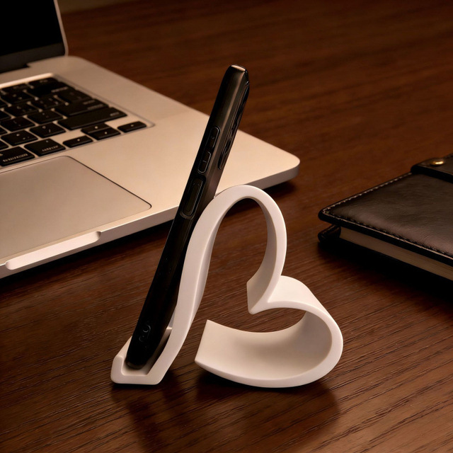 Creative Heart-Shaped 3D-Printed Phone Tablet Stand-Portable Multi-Functional Desktop Ornament Image Stabilization for
