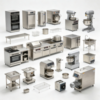 Ensemble d'équipements de cuisine commerciale en acier inoxydable Lubo Lanshi, design moderne argenté pour restaurants de restauration rapide et services de traiteur
