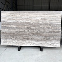 Dalles de marbre naturel Offre Spéciale brésilien évier de piédestal en travertin argenté moderne lavabo de comptoir élégant pour salle de bain
