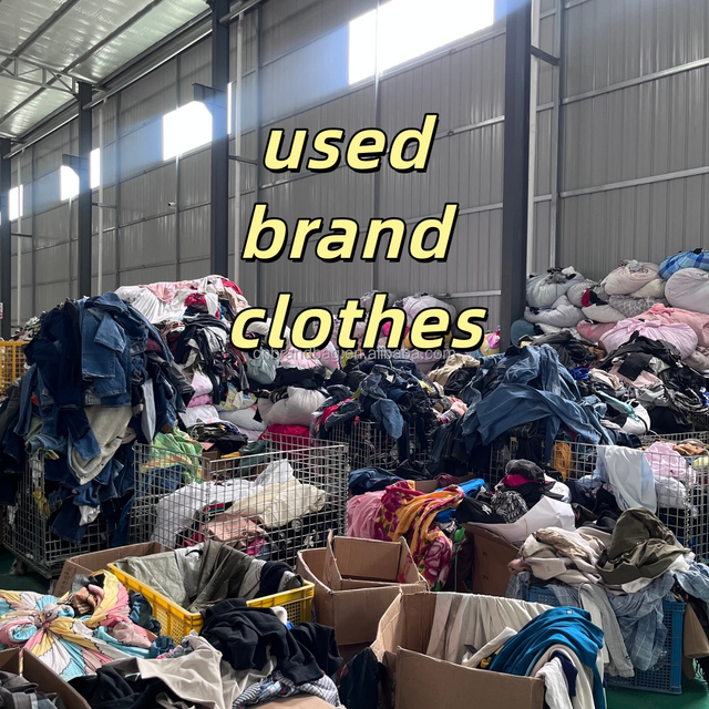 F1 Used Mixed Cloth Used High Quality Branded Clothes Mixed Colors for Adults Bulk Vintage Clothing Second Hand Clothing Used
