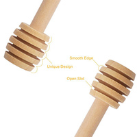 Bâtonnets pour sirop de miel en bois, 10, 8, 10, 16cm, sirop, presse-agrumes, tige de mélange en spirale à Long manche, pot pour miel, cuillère de distribution