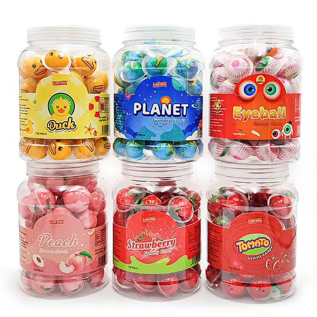 wholesale custom private label halal ball shape 10G/18G fruit jam soft jelly gummy candy manufacturers