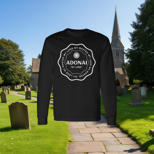 Camiseta de Manga Larga 'Creer en Jesús, Dios Adonai' con Inscripción 'Mi Señor, Mi Señor' para Promociones Cristianas - Product Image 3