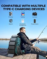 10 W tragbares, faltbares Solarpanel-Ladepaket, integriertes Ladekabel, Trageband, wasserdicht, langlebig, für Outdoor-Camping, Wandern