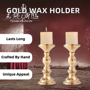 Mini bougeoir en fer avec centre de table doré, fait à la main, durable, décoration d'intérieur pour les mariages, Noël et Pâques - Product Image 2