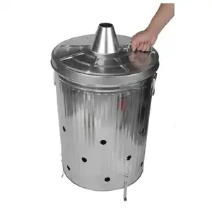 Factory Wholesale Home And Garden Metal 75L Galvanized Incinerator