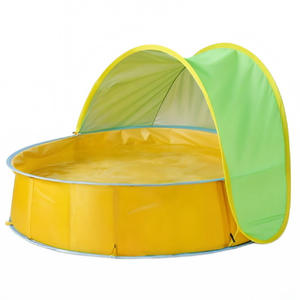 Tienda de juegos de playa para niños de color amarillo-verde, piscina de bolas divertida e interacción entre padres e hijos para el verano - Product Image 1
