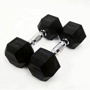 Haltères hexagonaux réglables en fonte noire avec poignées métalliques 5-115 lb – Équipement d'entraînement des bras durable, étanche, unisexe, fabriqué aux États-Unis - Product Image 4