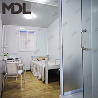Maison conteneur extensible de 20 pieds avec 2 chambres à coucher Maison petite maison extensible avec deux ailes