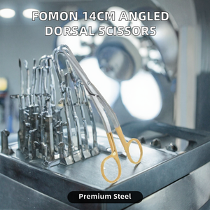 Fomon Dorsal Scissors 14cm Angled Shanks Straight Blades Stainless Steel Pentax Surgical Manual CE Certified By Surgiright - Product Image 2