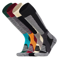 Chaussettes en laine mérinos chaudes et respirantes pour hommes et femmes, épaisses, en tissu éponge, pour la randonnée et le trekking, hauteur genou