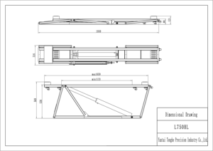 L750HL 3200kg Mini elevador de tijera hidráulico eléctrico Popular elevador de coche inclinable móvil portátil garaje hogar rampa elevadores rápidos de coche - Product Image 5