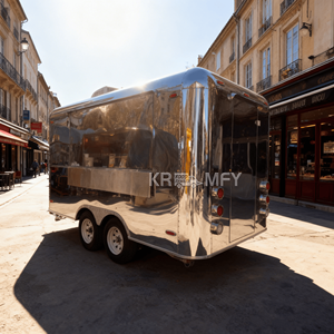 Remolque de Comida con Freidora para Puestos de Comida, Carrito de Crepas, Camión de Comida Totalmente Equipado, Carritos de Venta de Helados - Product Image 3
