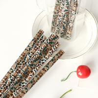 2025 nouveau Design réutilisable 10mm diamètre vache impression pailles à boire PP matériel pour accessoires de Bar certifiés