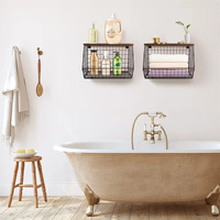 Panier de rangement en fil métallique pliable à 2 niveaux, organisateur de cuisine, panier de rangement suspendu pour légumes et fruits