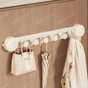Wall Mounted Suction Cup Hooks Heavy Duty Clothing Organizer Rectangle Shape No Drilling Required For Door Back Storage - Product Image 2