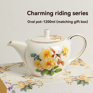 Juego de Tazas y Platos de Café de Porcelana Fina para Té de la Tarde, Fabricante Chino, Venta al por Mayor, Caja de Regalo - Product Image 3