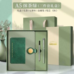 Customizable Creative PU Leather Business Journal Diary Portable Paper Cover Promotional Silk Screen Printed Notebook Gift Sets - Product Image 4