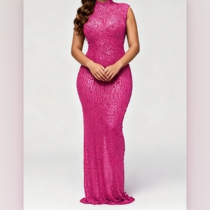 ชุดเดรสแฟชั่นผู้หญิงแบบรัดรูปแขนกุดประดับคริสตัลสุดเซ็กซี่ - Product Image 1