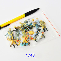 Ensemble de construction ferroviaire en plastique coloré, figurines miniatures d'architectes pour table de sable, échelle 1:1