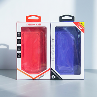 Boîte d'emballage de luxe en plastique PVC pour étui de téléphone avec fenêtre, personnalisable avec logo OEM