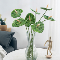Fleurs artificielles en soie Flamingo à tige unique, faites à la main, toucher naturel, durables pour mariage, remise de diplôme, décoration intérieure