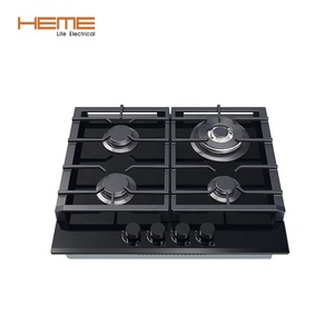 China Manufacturer's 24 Inch Placa 4 Burner Cooktop Built-in Tempered Glass Power Source for Household Use - Product Image 1