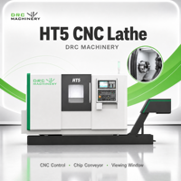 Torno CNC FANUC de Cama Inclinada con Funciones Completas HT5L, Torno CNC de Doble Husillo, Centro de Torneado Automático