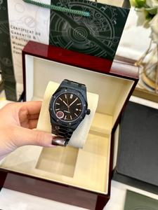 Montre Audemar Piguet à mouvement mécanique automatique, bracelet en cuir de luxe de haute qualité, boîtier en acier inoxydable, aiguilles de montre - Product Image 1