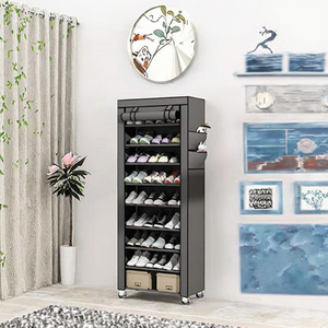 Cross Border Best Selling 5 Tier Dust Proof Metal Floor Type <b>Space</b> <b>Saving</b> <b>Shoe</b> Rack Modern Minimalist Entryway Home <b>Storage</b> - Product Image 3