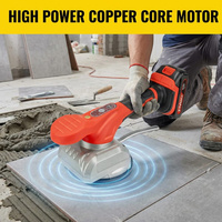 Machine à vibrateur de carrelage à moteur brossé 150W alimentée par batterie, ventouse réglable, vitesse variable, nivellement automatique, 1.5AH