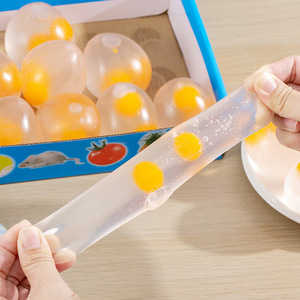 Juguete Antiestrés de Huevo Doble Transparente de TPR, el Más Popular, con Rebotamiento Lento, Pegajoso, para Niños - Product Image 1