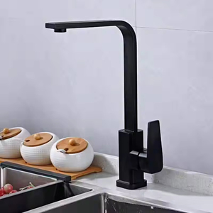 KAWAL Contemporary <strong>Square</strong> Seven-Shaped Kitchen Faucet 304 Stainless Steel Hot Cold Mixer Sink <strong>Tap</strong> Single Lever Hotel <strong>Tap</strong> - Product Image 6