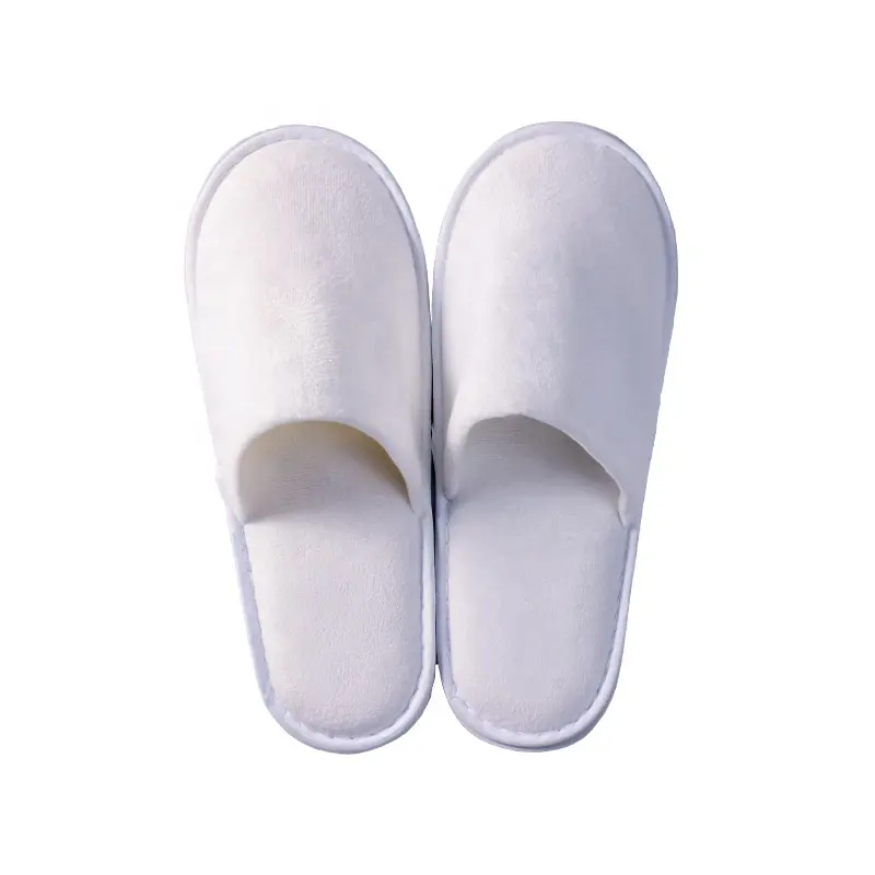 Wholesale Thick Non-slip Guest Room Supplies White Disposable Hotel Spa Slippers