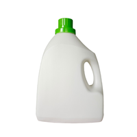 Pompe à bille pour bouteille en plastique plat HDPE mat de 1 litre à poignée pour lessive liquide pour jus de fruits Matériau PE Conteneur d'emballage vide