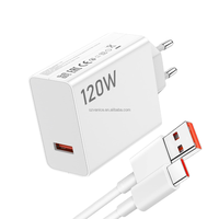 Cargador Original Xiaomi de 120W Turbo, Carga Rápida de 120W, Adaptador de Hiper Carga EU para Redmi Note 11 12 13 Pro Plus 5G Mi 14 13